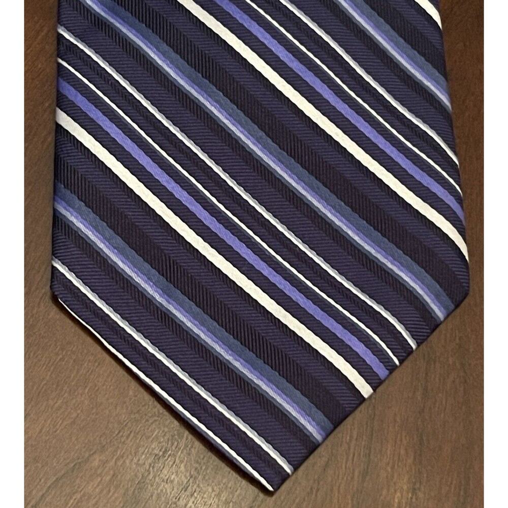 Express Design Studio Blue 100% Silk Men’s Neck Tie Made In Usa